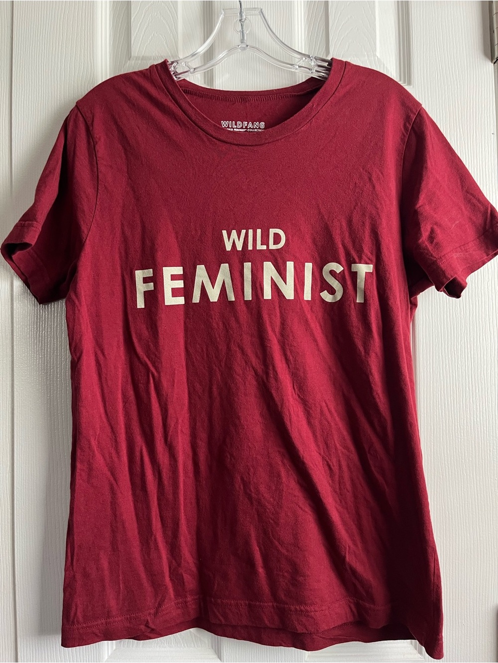 Wildfang Maroon Wild Feminist Tee Size Medium